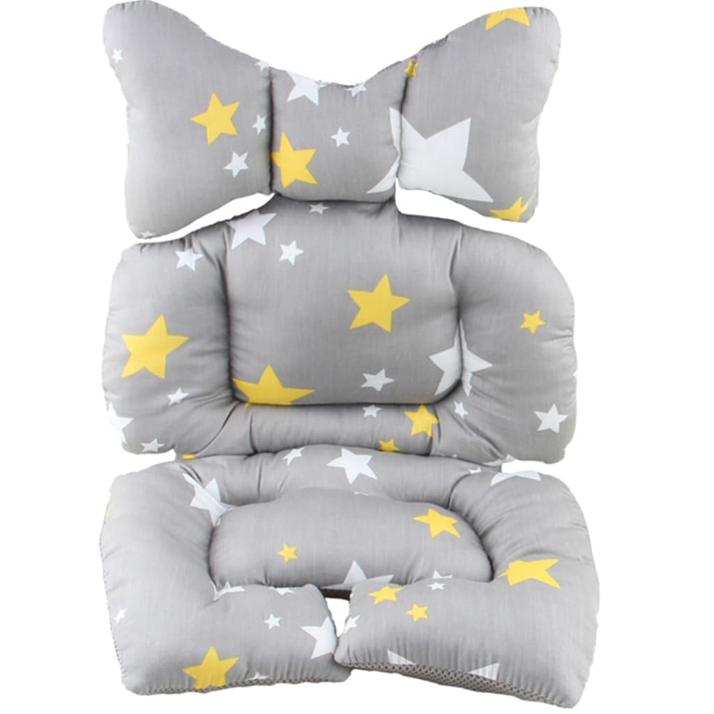 ZIBUYU Baby Stroller Seat Cushion Pushchair Seat Liner 3D Air Mesh Pram Soft Baby Stroller Cushion Seat Pad Star Print Baby Stroller Cushion Pad Stroller Accessories for Baby (Universal Fit) - Grey ZIBUYU Baby Stroller Seat Cushion Pushchair Seat Liner 3D Air Mesh Pram Soft Baby Stroller Cushion Seat Pad Star Print Baby Stroller Cushion Pad Stroller Accessories for Baby (Universal Fit) - Grey